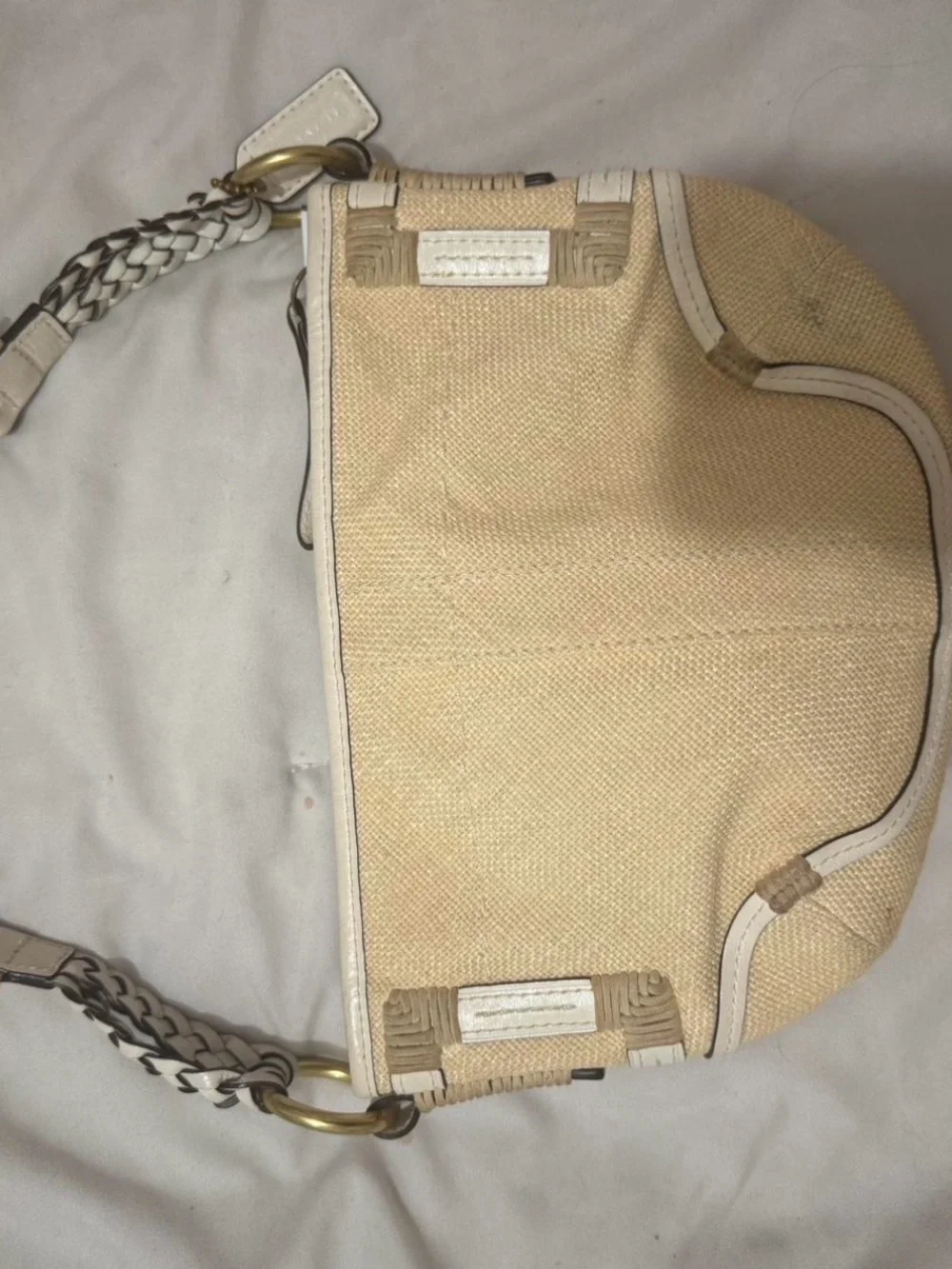 Coach shoulder bag with braided Strap